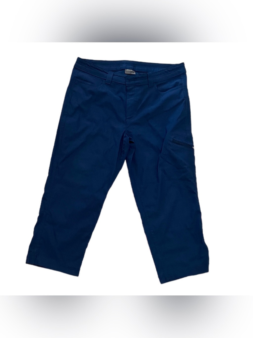 Eddie Bauer blue capri nylon utility pants US women's 10 EUC